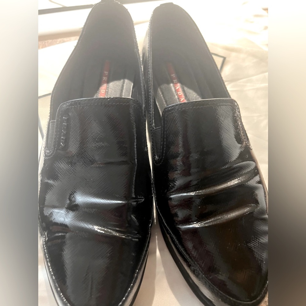 Prada Patent Loafer Shoes